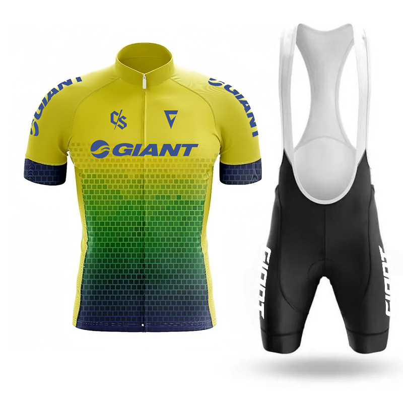 Mountain Biking Uniform - Męska koszulka kolarska Giant, spodenki rowerowe