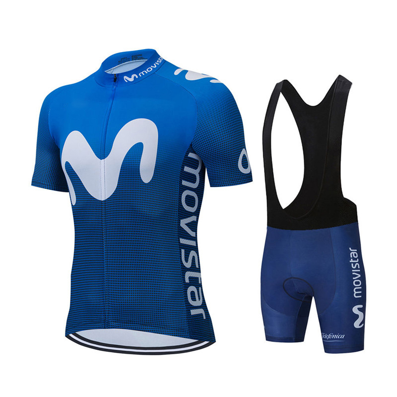Mountain Biking Uniform - Nowe letnie zestawy koszulek kolarskich Movistar