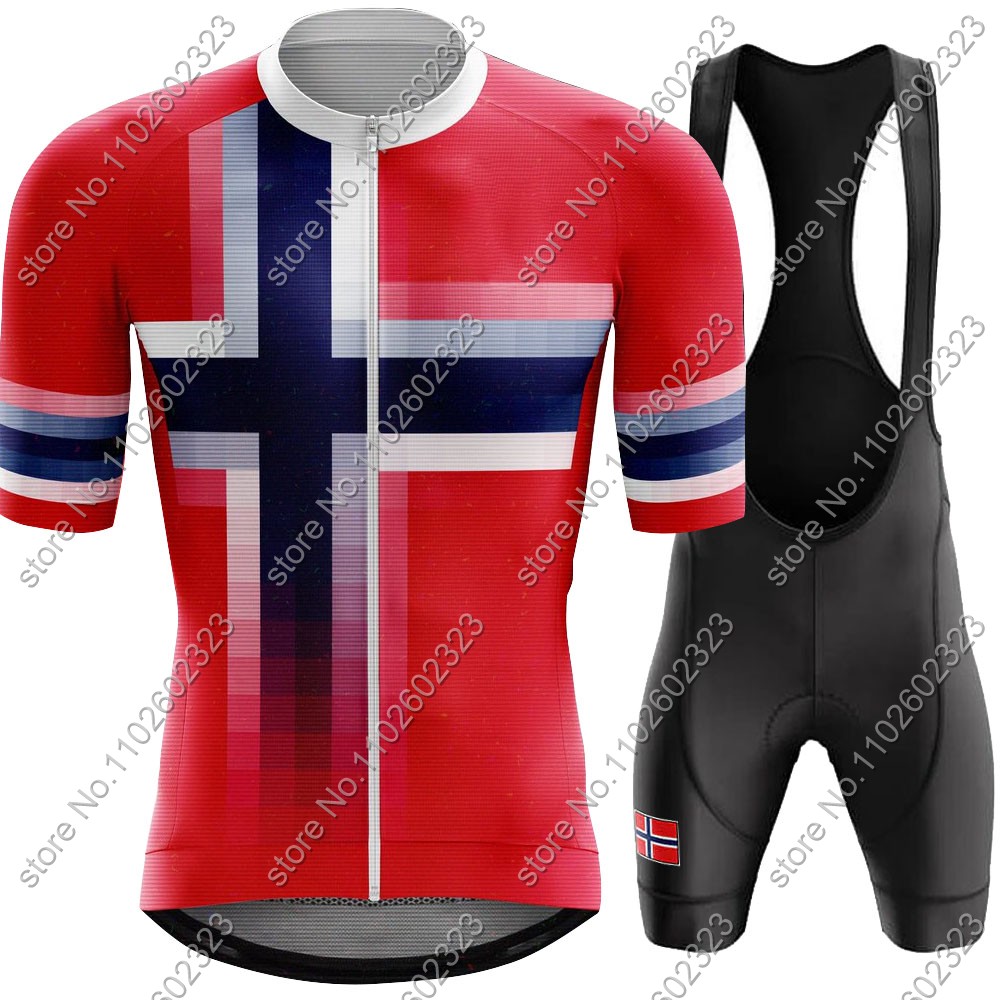 Mountain Biking Uniform - 2024 Norway kolarska koszulka narodowa zestaw