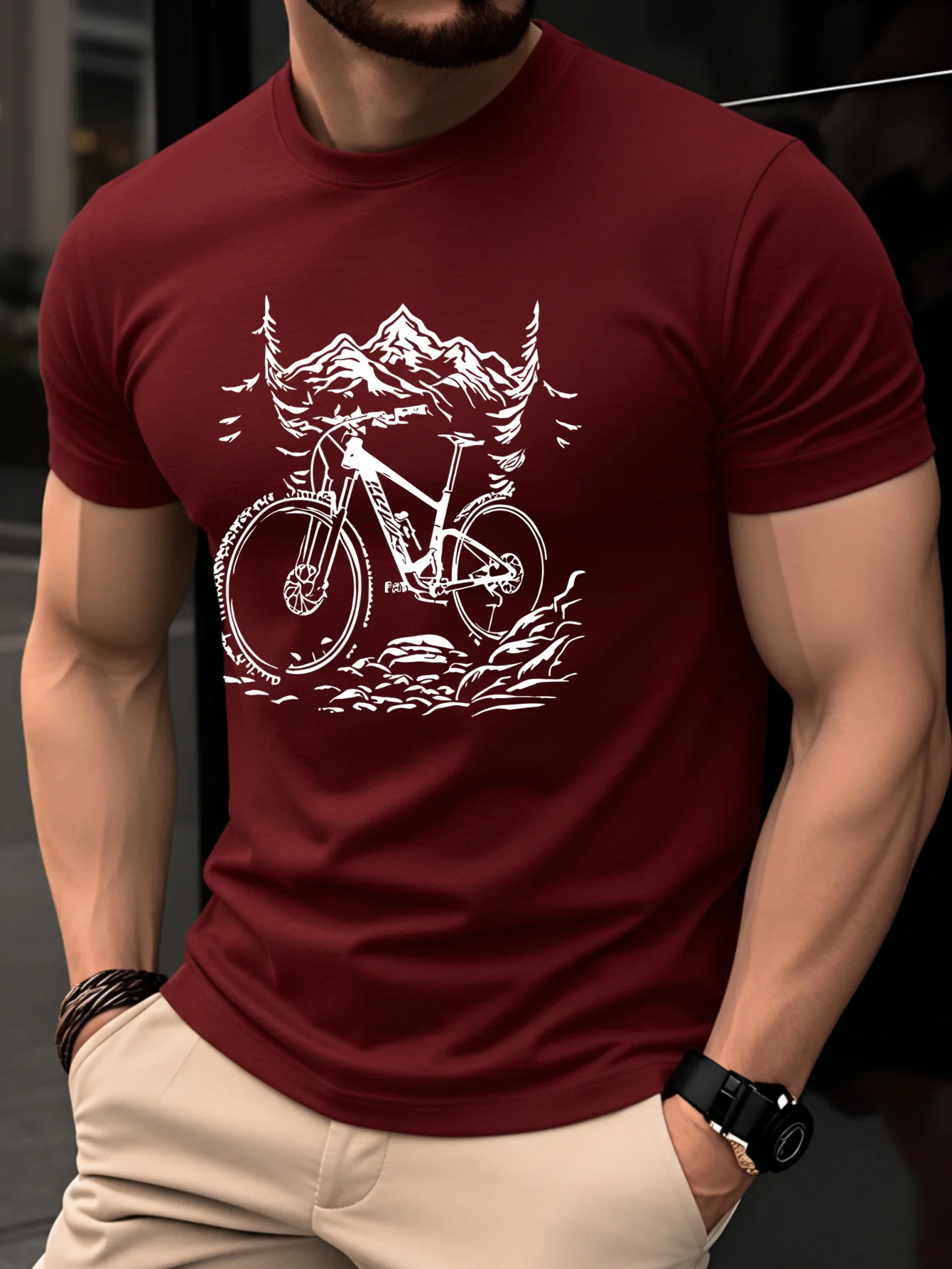 Męski T-shirt ze 100% bawełny  – Mountain Biking Holidays recenzja i cena